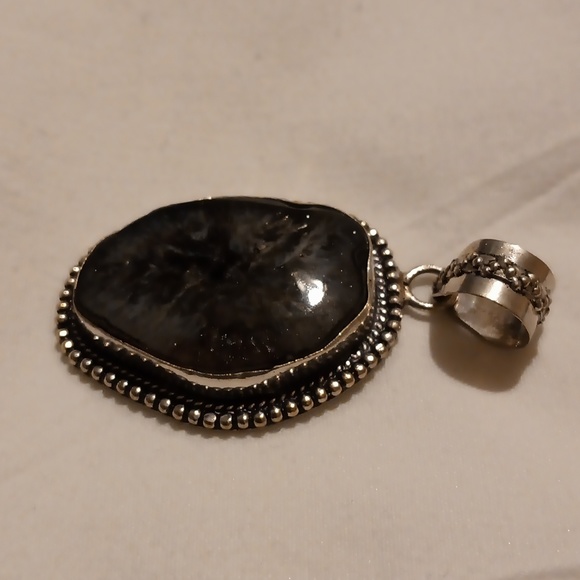 925 STAMPED DRUSY PENDANT - Picture 4 of 6